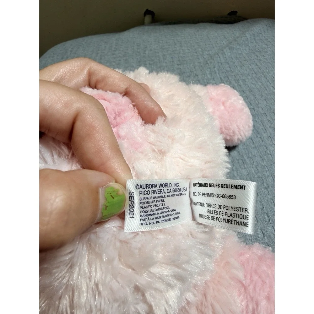 Aurora Pig Stuffed Animal Pink Lovey Plush